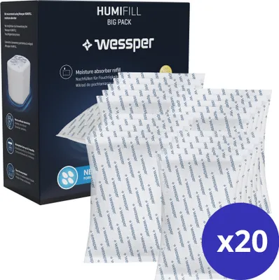 Produktbild von 20x Luftentfeuchter Nachfüllbeutel - Granulat im 250g – verhindert Schimmel, Moder, üble Gerüche, Stockflecken – Raum-Entfeuchter