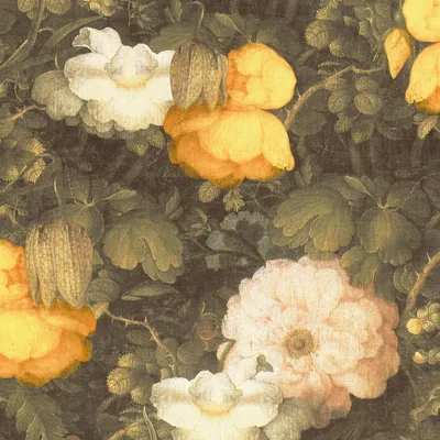 Produktbild von Profhome 369211-GU Blumen Tapete Floral matt grün gelb creme 5,33 m2