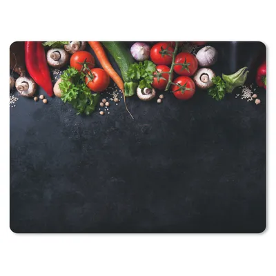 Produktbild von MuchoWow® Mauspad Mousepad Gemüse - Kräuter - Gewürze - Schwarz - Rustikal - Küche 23x19 cm - Mousepads - Maus Mat - Pad - Mausunterlage - Schreibtischunterlage - Mauspad