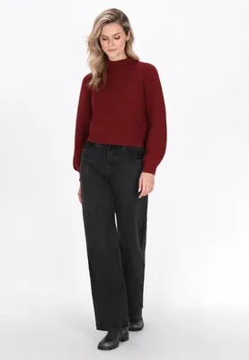 Image de Pull pour femme SAPORTA - couleur bordeaux, taille XS/S