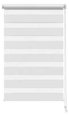 Produktbild von Doppelrollo Duo Rollo Klemmfix ohne Bohren freihängend Lichtschutz für Fenster Weiß 75x100cm, Klemmträger blickdicht Jalousie Seitenzugrollo für Tür