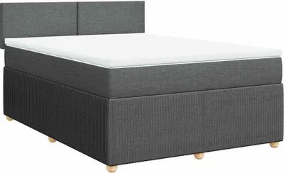 Produktbild von vidaXL Boxspringbett mit Matratze Dunkelgrau 160x200 cm Stoff