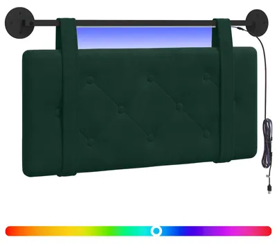 Produktbild von Hängendes Kopfteil Mit LED Licht Dunkelgrün Samt