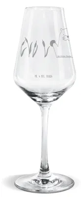 Produktbild von Mr. & Mrs. Panda Weinglas Otter Stein - Transparent - Geschenk, Weißwein Glas, Pflanzen, wein, Seeotter See, Grüßen, Weißweinkelch, Munter, Für