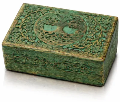Immagine prodotto di Scatola per gioielli in legno con motivo dell'albero della vita