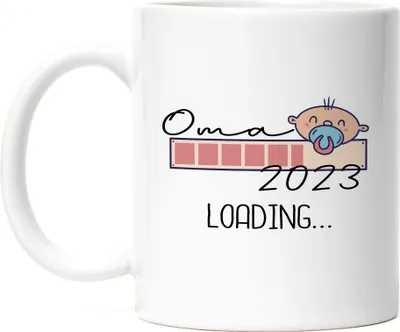 Produktbild von Oma Loading 2023 Tasse für werdende Omas zur Geburt Enkel Enkelin Ich werde Oma Geschenk Tasse Babynews