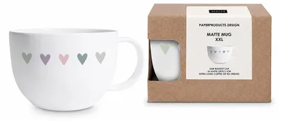 Produktbild von PPD Heart Infusion XXL Porzellanbecher 550 ml matt mit Geschenkverpackung