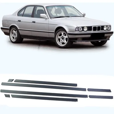 Productafbeelding van Deurlijsten, zijpanelen, sierlijsten links en rechts voor BMW 5-serie E34, bouwjaar 1988-1996