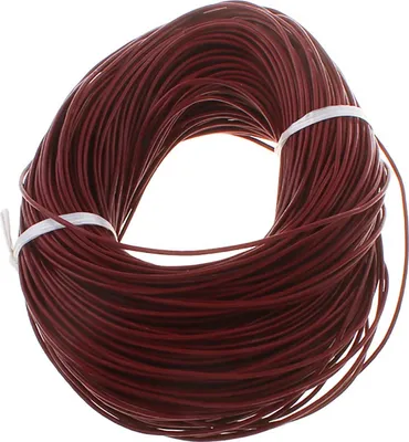 Produktbild von 5m Lederschnur rund  2mm gefärbt - Lederkordel Lederband Rindsleder Schnur, Farbe:dunkelrot, Stärke:2mm