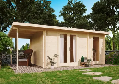 Produktbild von Fjordholz Gartenhaus Modell Carin 44 C +SD