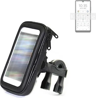 Produktbild von K-S-Trade Fahrrad-Halterung kompatibel mit Sony Xperia Ace II Handy-Halterung Halter Lenkstange Fahrradhalterung Motorrad Bike Mount Wasserabweisend