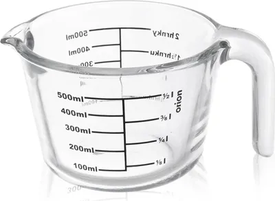 Produktbild von Messbecher aus Glas, 500 ml, Borosilikatglas, hitzebeständig