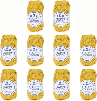 Immagine prodotto di 10x DMC Happy Cotone - filo morbido 100% cotone, 392, (Colore 794)