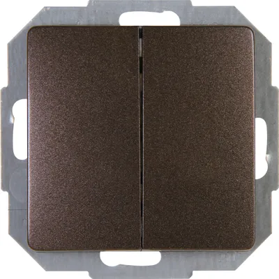 Produktbild von Kopp 650526060, Drucktasten-Schalter, Kunststoff, Thermoplast, Glanz, Braun, IP20, IK00