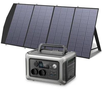 Immagine prodotto di Centralina di alimentazione - Generatore - Gruppo elettrogeno - Power bank - Portatile - 600W - con pannello solare da 200W