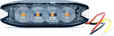 Obrázok produktu pre 12W LED výstražné svetlo s homologizáciou ECE R65, 15 režimov, ORANŽOVÁ