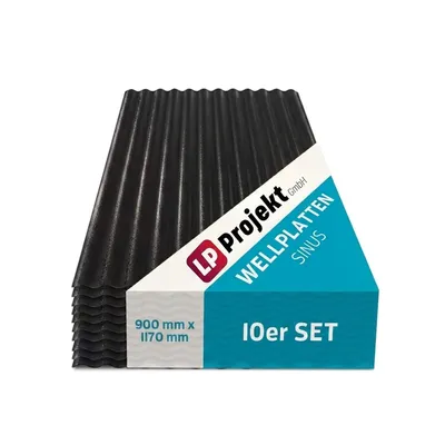 Obrázek produktu pro LP Projekt 10dílná vlnitá deska 90 x 117 cm – lehká a odolná plastová vlnitá deska | Carport, zahrada a terasa – desky odolné proti povětrnostním vlivům pro venkovní použití