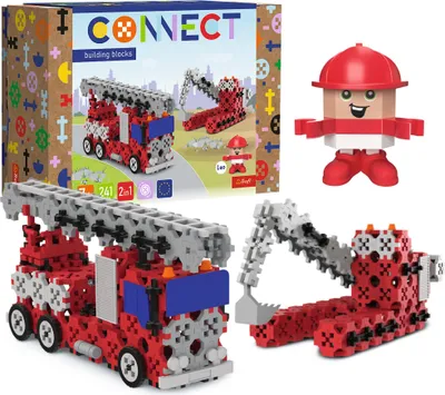 Image de Blocs TREFL Connect Pompiers/Excavatrice M 61972