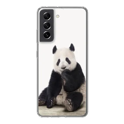 Produktbild von MuchoWow® Handyhülle Schutzhülle Hülle für Samsung Galaxy S21 FE Panda - Tiere - Jungen - Mädchen - Pandabär Silikon Softcase Handy Hülle - Mobiltelefonhülle