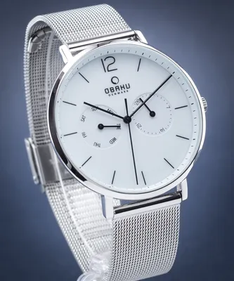 Image de Obaku montre hommes en acier inoxydable montre V182GMCWMC date