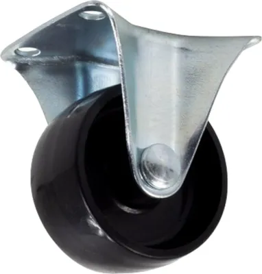 Produktbild von Feste Möbellrolle, 40mm/20kg, Kunststoff | Möbelroller | Rollen für Möbel, Bürostuhl, Beistellbett, Schreibtischstuhl, Hocker | Stuhl-Rollen | Doppelrollen | Schwarz