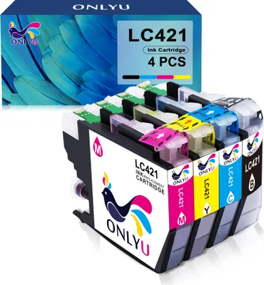 Produktbild von 4PK LC 421 Druckerpatronen Kompatible für Brother LC421 DCP-J1050DW DCP-1140DW DCP-1800DW MFC-J1010DW