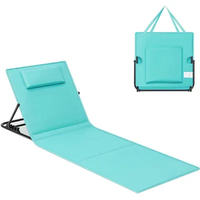 Produktbild von Strandliege GCB151C01, verstellbare Rückenlehne, 158 x 55 cm, blau