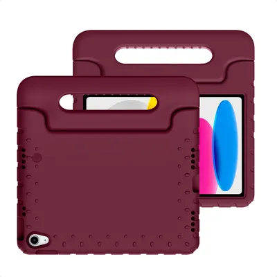 Produktbild von imoshion Schutzhülle mit Handgriff kindersicher iPad 11 (2025) 11 Zoll A16 / iPad 10 (2022) 10.9 Zoll - Velvet Plum