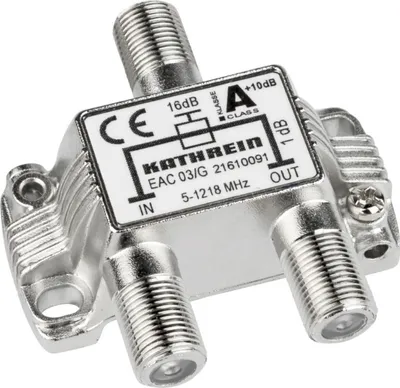 Zdjęcie produktu dla Kathrein EAC 03/G, 75 Ω, 5 - 1218 MHz, Srebrny, Cynk, 1 szt., F