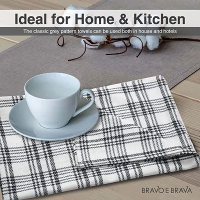 Image de Serviettes de cuisine, lot de 5, 100% coton, 45 x 70 cm, absorbantes, pour la cuisine