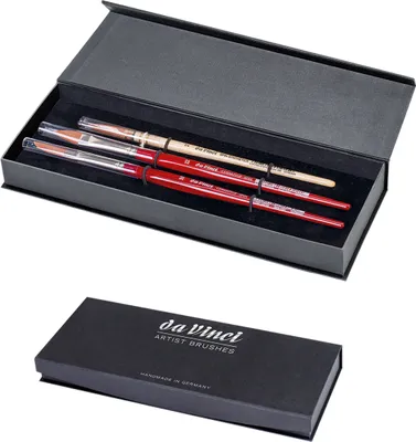 Produktbild von da Vinci 4252 Aquarellpinsel-Set in hochwertiger Geschenkbox mit Magnetverschlus