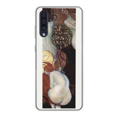 Produktbild von MuchoWow® Handyhülle Schutzhülle Hülle für Samsung Galaxy A30s Goldfisch - Gustav Klimt Silikon Softcase Handy Hülle - Karteninhaber