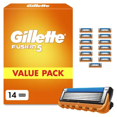 Produktbild von Gillette Fusion 5 Klingen Herren, 14 Original Rasierklingen, Orange