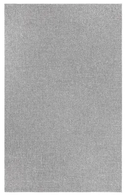 Produktbild von In- & Outdoor Kurzflor Teppich, Rutschfest - Uni Silber - 160cm x 220cm Balkon Terrasse Küchenteppich, Geometrisch - UV- und Witterungsbeständig