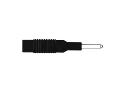 Produktbild von Spritzgegossener Adapterstecker 2 mm auf 4 mm / Schwarz (Mzs 2)