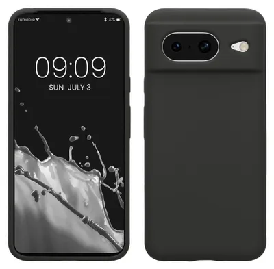 Produktbild von kwmobile Handyhülle für Google Pixel 8 Hülle, für Pixel 8 Case - Hülle Silikon - kabelloses Laden - Schwarz matt