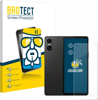 A product shot of a smartphone screen protector and its packaging.