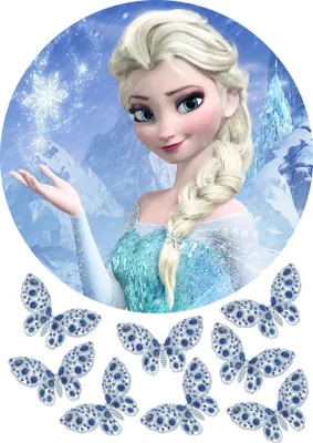Produktbild von Elsa Anna Frozen, Eiskönigen Tortenaufleger Geburtstag, Zuckerpapier Oblaten