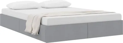 Obrázek produktu pro Postel s úložným prostorem Světle šedá 135 x 190 cm textil