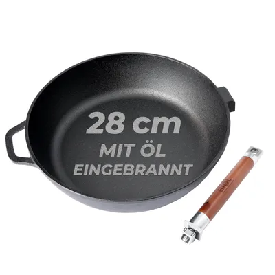 Produktbild von BIOL Gusseiserne Pfanne mit abnehmbarem Griff, 28 cm