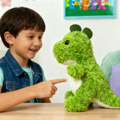 Image de Doudou dinosaure de 20 cm, pour les enfants à partir de 4 ans