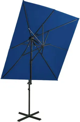 Produktbild von Ampelschirm mit Lüftung 250x250 cm Azurblau