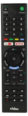 Produktbild von vhbw Fernbedienung kompatibel mit Sony Bravia KD43X7000E, KD-43X7000E, KD43X7000F, KD-43X7000F, KD49X7000E Fernseher, TV - Ersatzfernbedienung