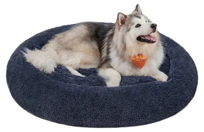 Produktbild von Plüsch-Hundebett – weicher Hundekorb – dunkelgrau – 140 x 20 cm – 4,8 kg