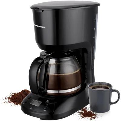 Productafbeelding van Heinner HCM-D750GCBK, Koffiezetapparaat voor filterkoffie, 1 liter, Geschikt voor gemalen koffie, 750 W, Zwart