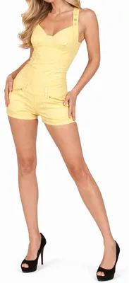 Produktbild von Diesel Jeans Kurzer Overall Shorts Bustier Mynuz Gelb