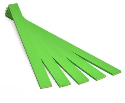 Image de 100 pièces | Vert | 25 cm Bâtonnets en bois Bois de bricolage | Bois de hêtre précis