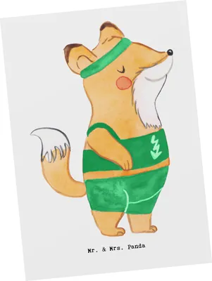 Produktbild von Mr. & Mrs. Panda Postkarte Sportlehrer Herz - Weiß - Geschenk, Postkarten, Grußkarte, bildkarte, Ansichtskarte, Ansichtskarten