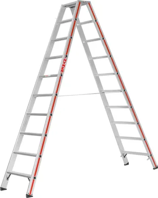 Produktbild von Hymer Stufenstehleiter beidseitig begehbar, 2x10 Stufen