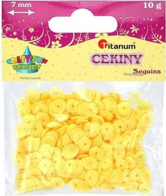 Immagine prodotto di Paillettes rotonde 7 mm giallo pastello